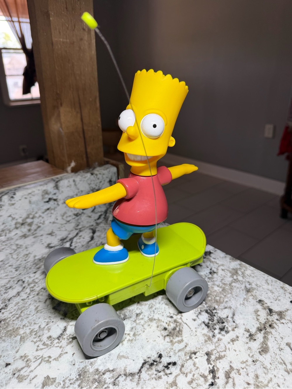 The Simpsons Bart Simpson Skateboard RC Toy Playmates 2000 (NO REMOTE)